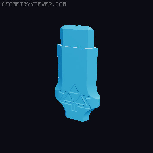 Legend of Zelda Master Sword Remix for 1/4", M3 or M6 Threaded Rod 3D model thumbnail