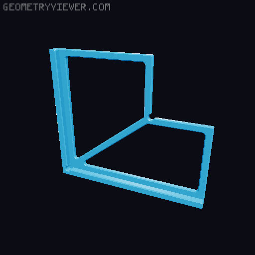 Floating Photo Mounting System (French Cleat) 3D model thumbnail