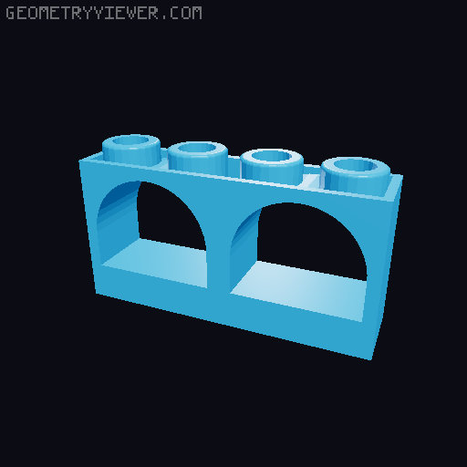 Piezas con Arcos Interiores 3D model thumbnail