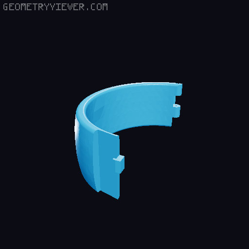 Bondage Collar with cylinder lock 3D model thumbnail