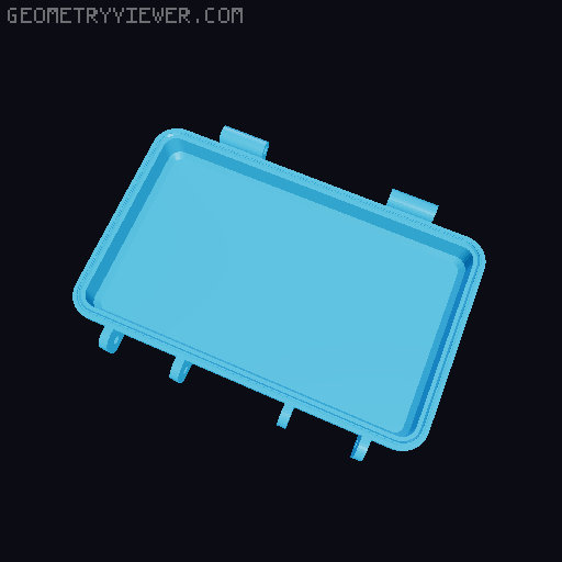 Parametric Rugged Box V2.0 With Dividers 3D model thumbnail