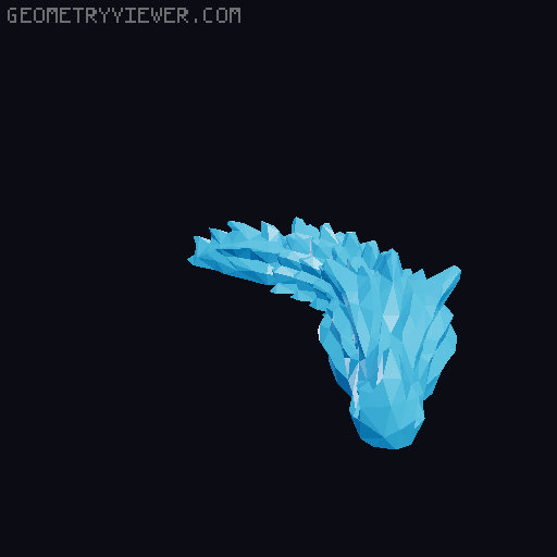 Bone Dragon Low Poly | Keychain 3D model thumbnail