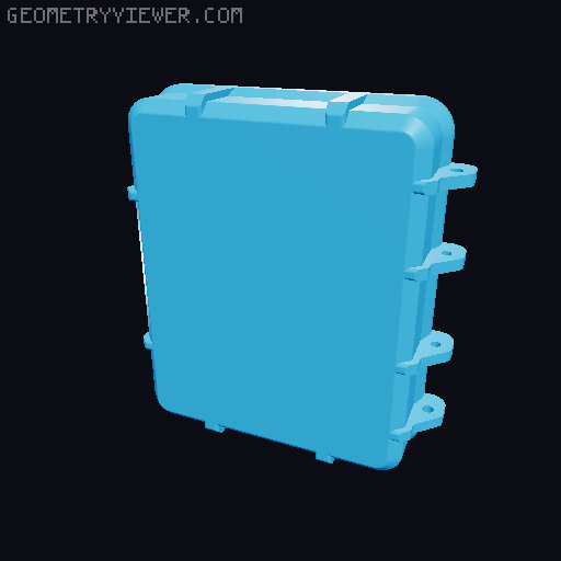 Rugged Box - AA and AAA batteries 3D model thumbnail