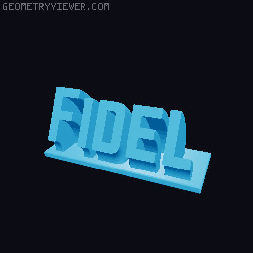 Sweeping Name Tag 3D model thumbnail