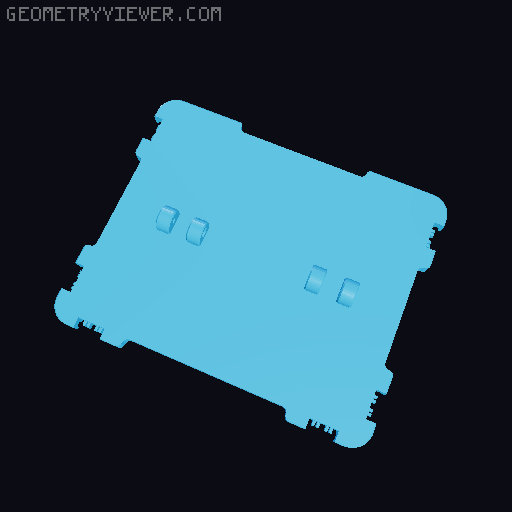 Gridfinity Storage Box Carry Handle 3D model thumbnail