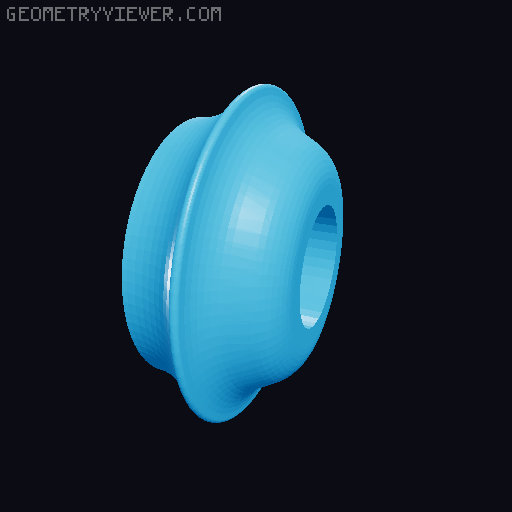 150 x 50 Wheelchair Front Tire 3D model thumbnail
