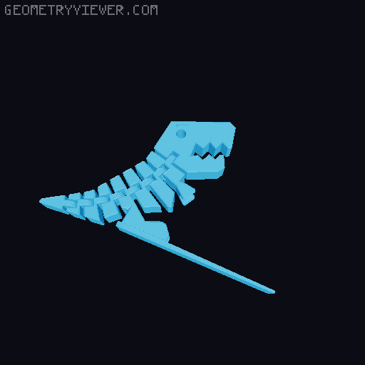 Flexi Rex Bookend 3D model thumbnail