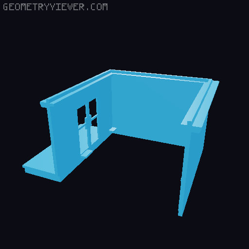 N Scale - Generic Industial Building 1 (modular) 3D model thumbnail