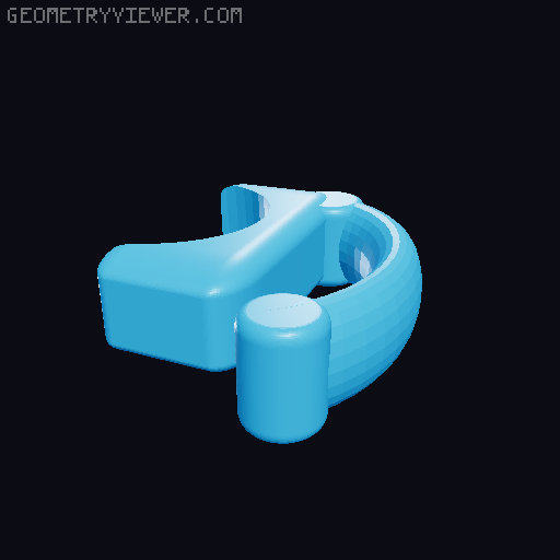 Forward facing sonar pole mount 3D model thumbnail