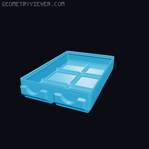 Parametric Gridfinity bins for GOEWS 3D model thumbnail