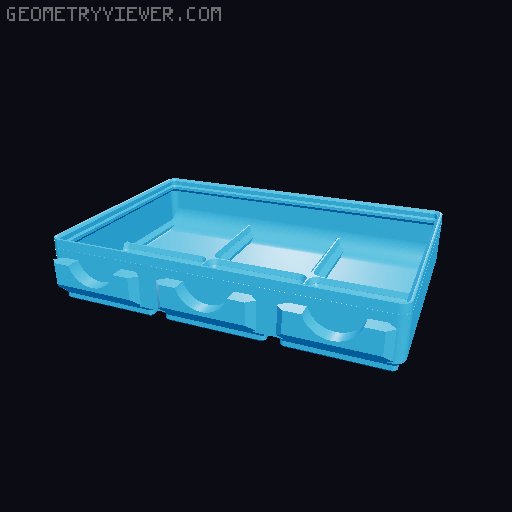 Parametric Gridfinity bins for GOEWS 3D model thumbnail