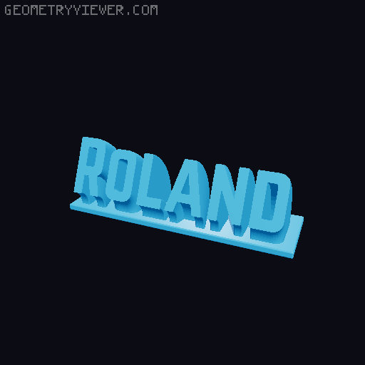 Sweeping Name Tag 3D model thumbnail