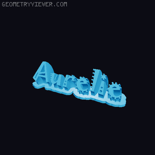 Sweeping crazy name tag 3D model thumbnail