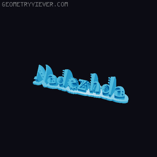 Sweeping crazy name tag 3D model thumbnail