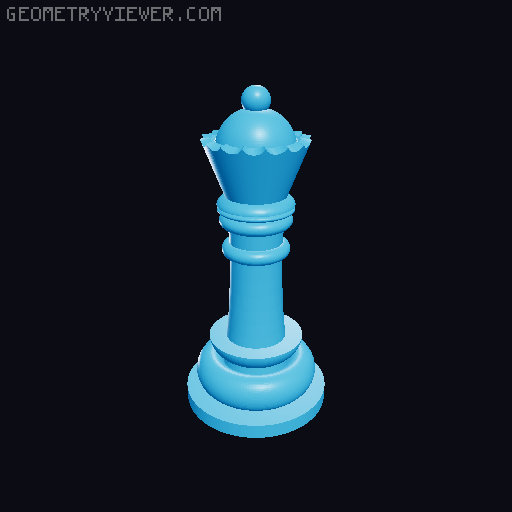 tiny chess pieces 3D model thumbnail