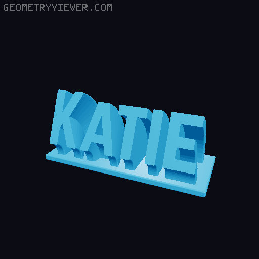 Sweeping Name Tag 3D model thumbnail