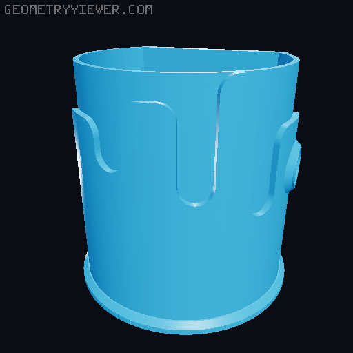 Ikea Skadis Drippy Bucket (No Supports) 3D model thumbnail
