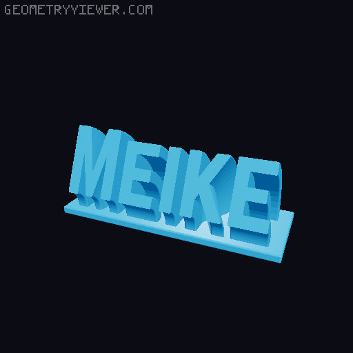 Sweeping Name Tag 3D model thumbnail