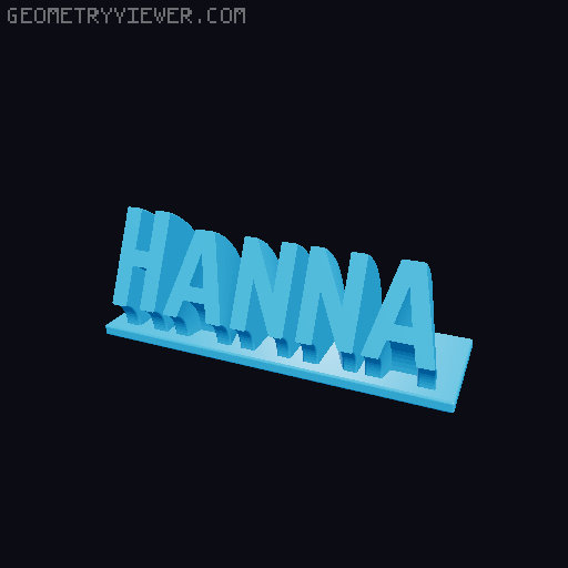 Sweeping Name Tag 3D model thumbnail