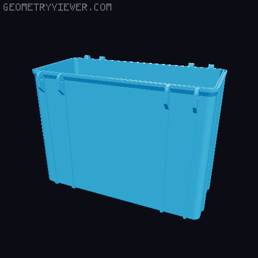 Nerf ammo crate (Rugged Box remix) 3D model thumbnail