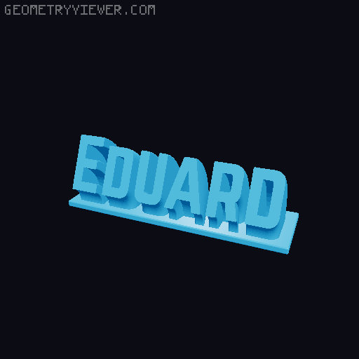 Sweeping Name Tag 3D model thumbnail