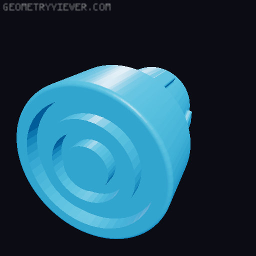 19mm Crutch Rubber Tip 3D model thumbnail