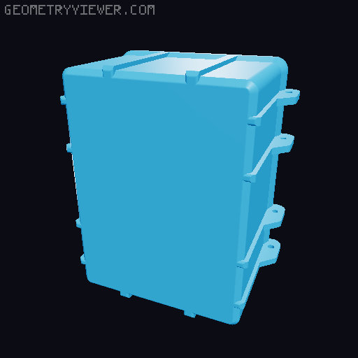 Nordfpv 1S rugged battery box 3D model thumbnail