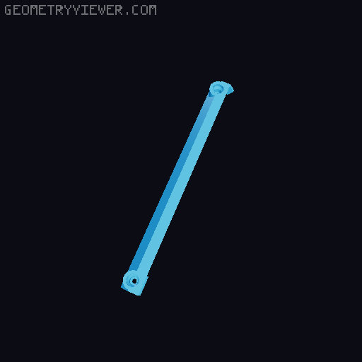 Under Desk Drawer Extended and Wider Screw Hole 3D model thumbnail