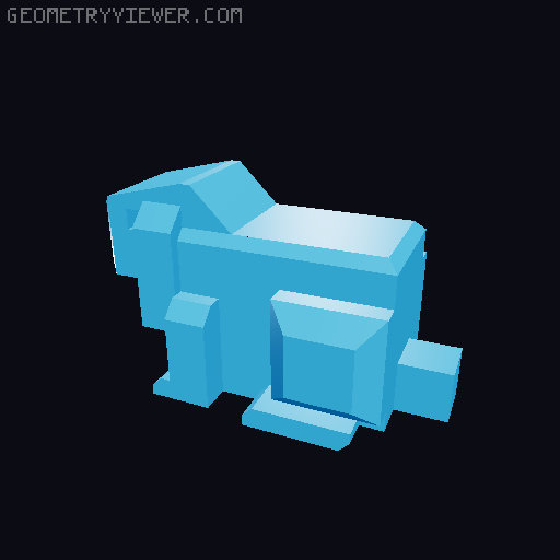 Eggatron--Easter egg transformer & bunny companion 3D model thumbnail