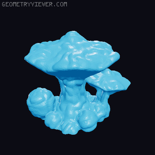 100 Fantasy Plants for Tabletop Base & Terrain Design (Alien Vegetation 61) 3D model thumbnail