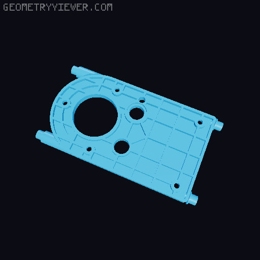 Fretboard Radius router jig 3D model thumbnail