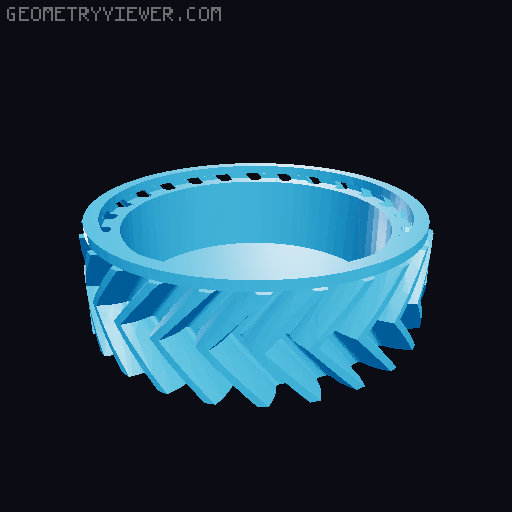 One way Gear Clutch for Motor Drive 3D model thumbnail