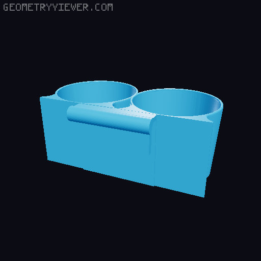 Dual cup holder for 2025 Volkswagen ID Buzz 3D model thumbnail