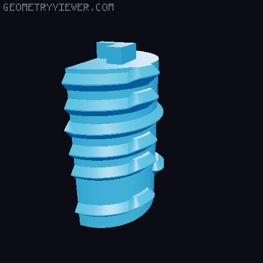 Hexglyph remix for printing in parts 3D model thumbnail