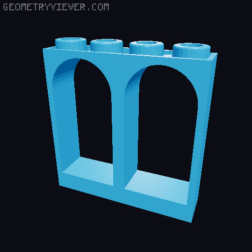 Piezas con Arcos Interiores 3D model thumbnail