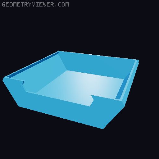 Under Desk Drawer - no handle and usb pass through holes remix 3D model thumbnail
