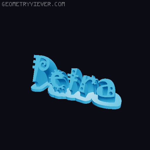 Sweeping crazy name tag 3D model thumbnail