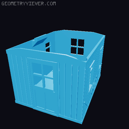 Shortline Bobber Caboose 3D model thumbnail
