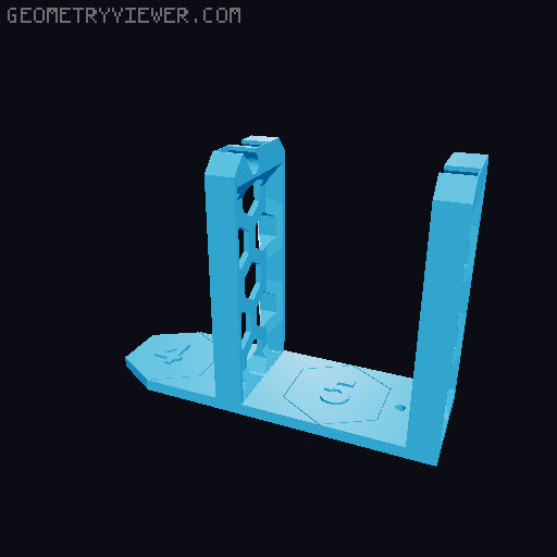 IKEA LACK Spool holder 1kg-1kg-2kg-1kg-1kg 3D model thumbnail
