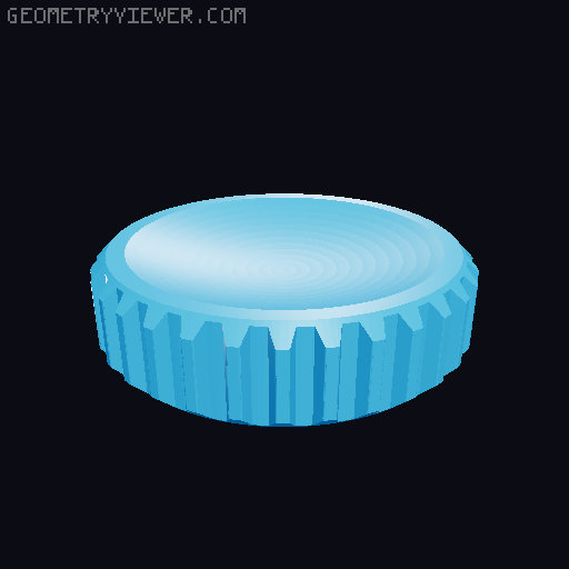 Quadro gear spinner 3D model thumbnail