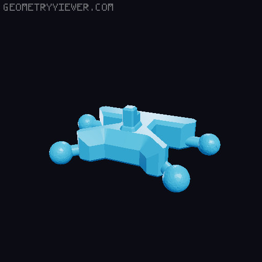 A13 - Back Addons 3D model thumbnail