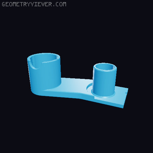 Dyson V8 Accessory Holder (Remix) 3D model thumbnail