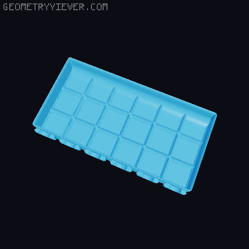 Parametric Gridfinity bins for GOEWS 3D model thumbnail