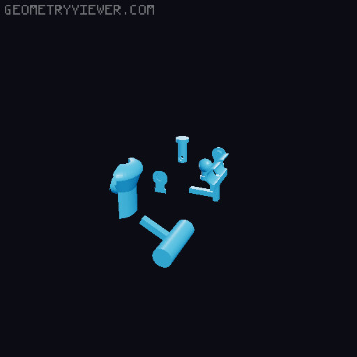 Caine Action Figure 3D model thumbnail