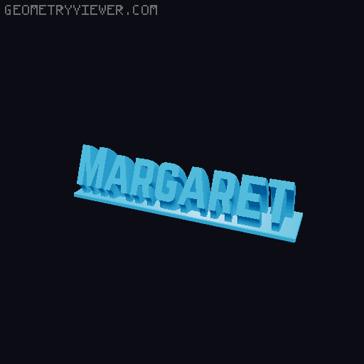 Sweeping Name Tag 3D model thumbnail