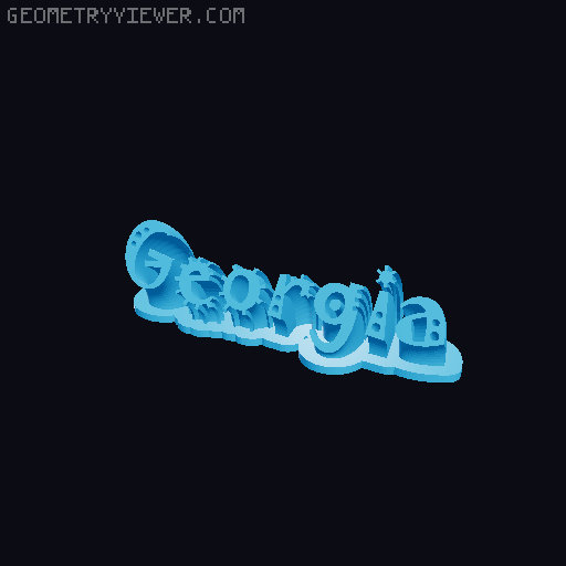 Sweeping crazy name tag 3D model thumbnail