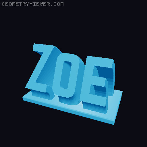 Sweeping Name Tag 3D model thumbnail