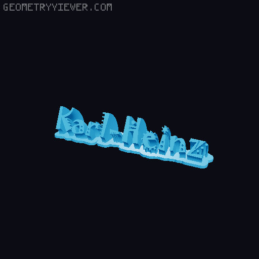 Sweeping crazy name tag 3D model thumbnail