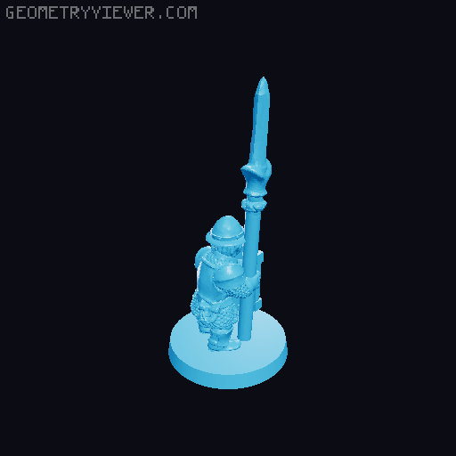 Pinnath Gelin Spearmen 10mm Scale 3D model thumbnail