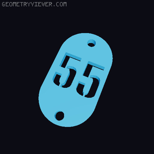 Porta chaves; Keychain 3D model thumbnail